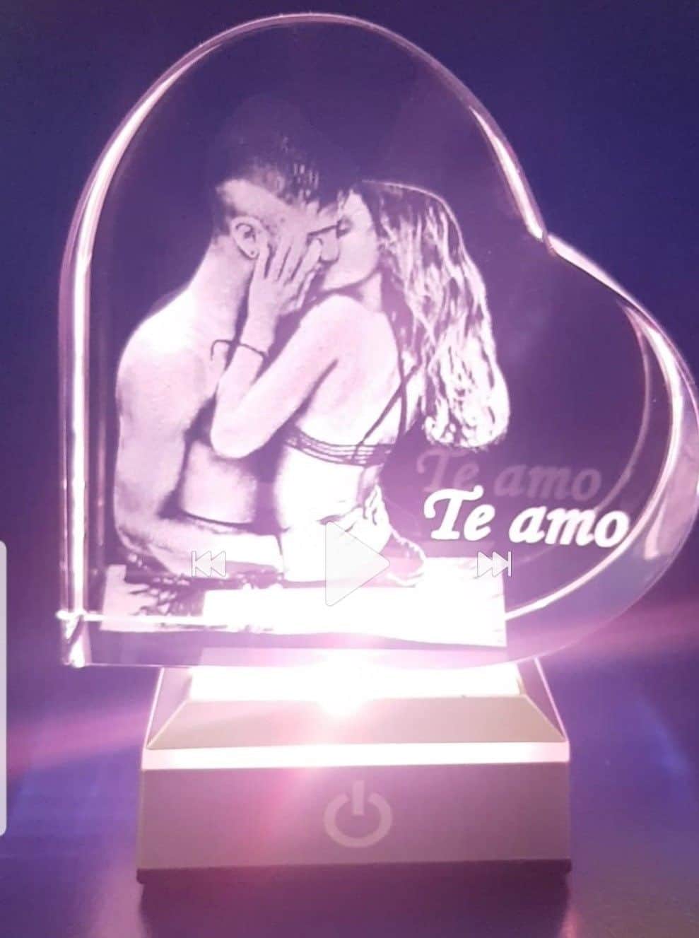 CORAZÓN GRANDE - INCLUYE BASE LUMINOSA
