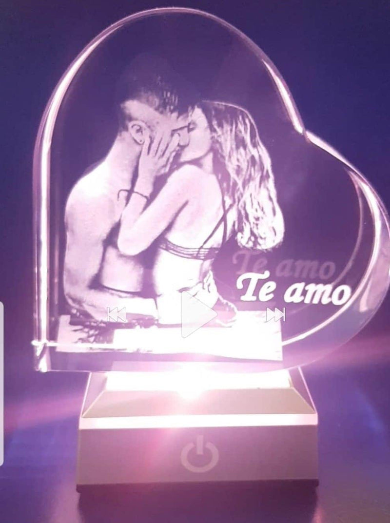 CORAZÓN GRANDE - INCLUYE BASE LUMINOSA