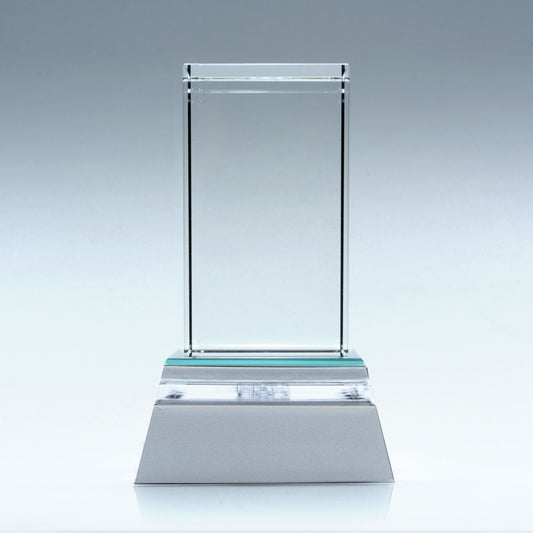 Cubo Pequeño de Cristal con base luminosa de Barcelona Crystal.